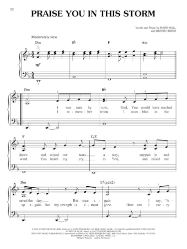 The Best of Casting Crowns – Easy Piano Songbook | 12 Christian Hits Including Voice of Truth, Who Am I, Lifesong and More | Hal Leonard Sheet Music for Beginners and Worship Pianists