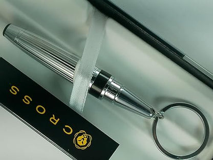 Cross Limited Collection Lamina Dalton Ballpoint Pen with Ribbed Barrel and Key Fob/Ring, in Gift Box