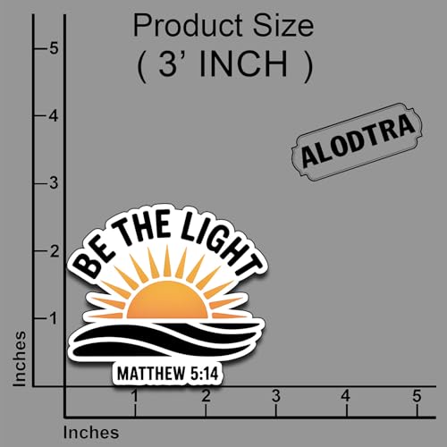 (3pcs) Be The Light Matthew 5 14 Bible Verse Sticker Christian Faith Quote for Laptop Water Bottle Vinyl. Size 2.5" x 3" - color: Be the Light Matthew 5 14
