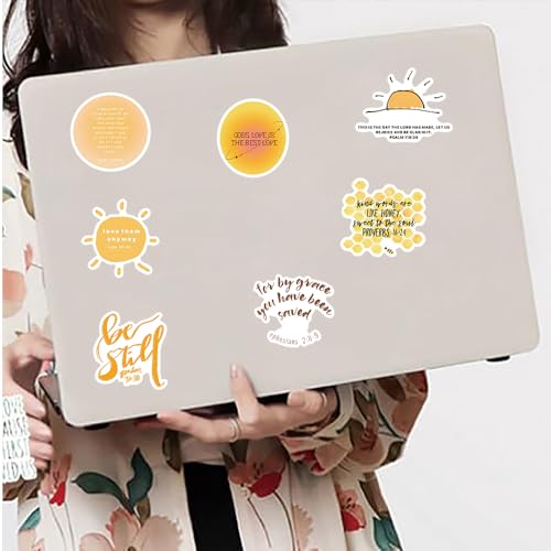 Sapuion 200PCS Bible Stickers, Inspirational Christian Stickers, Bible Verse Stickers, Aesthetic Jesus Faith Stickers for Water Bottles, Religious Christian Gifts for Kids Men and Women