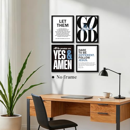 WEFKODO Bible Verse Christian Pictures Wall Decor Jesus Posters Prints - color: let them
