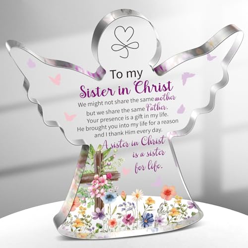 Gerrii Christian Gifts Women Angels Spiritual Desk Decor, Sister in Christ - style: Sister in Christian