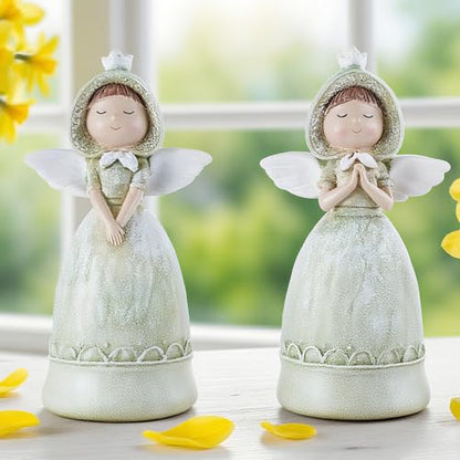 Guardian Angel Figurines Hand Painted Resin Angel Statue, Pray