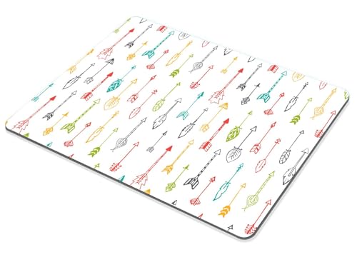 TSSOHU Small Mouse Pad 7.9 x 9.5 Inch, Colorful Arrows Mousepad with Washable Lycra Cloth, Non-Slip Rubber Base Mousepads, Computer Mouse Pads for Wireless Mouse, WMJMP2409 - color: WMJ109