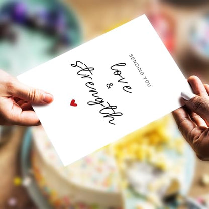 Simply Sympathy Card, Encouragement Card, Thinking of You Cards, Get Well Soon Cards, Sending You Love and Strength - color: Love and Strength