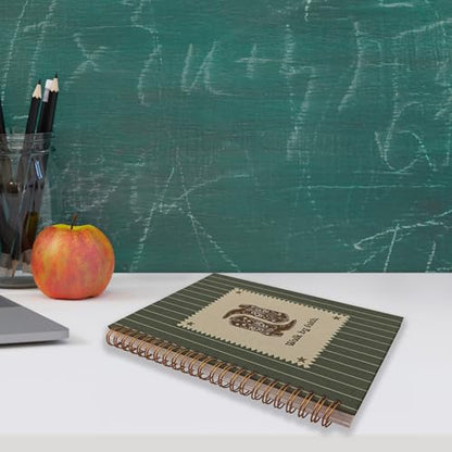 VNWEK Sage Green Christian Western Spiral Notebook Journal 5.5x8.3 Inch, Christian Faith Based Gifts Journal for Women Men, Cowgirl Boots Retro Religious Lined Hardcover Spiral Notebook - color: Sage Green Christian