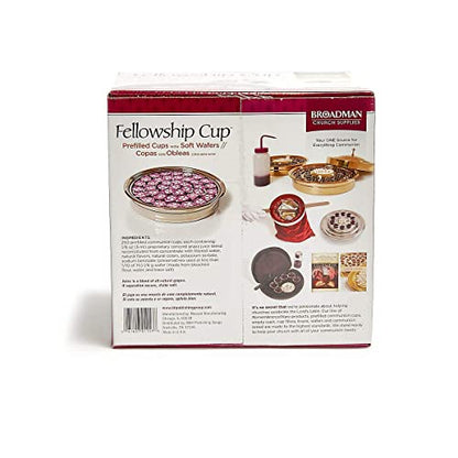 Broadman Pre-filled Communion Fellowship Cup Juice and Wafer Set, 250 Count - size: 250 Count (Pack of 1)