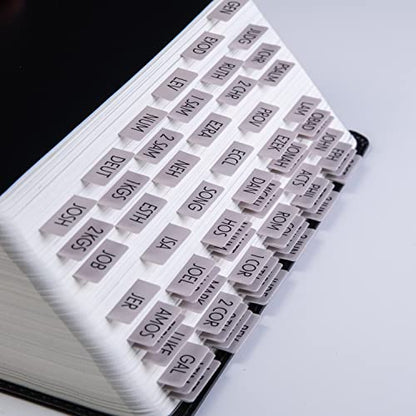 DiverseBee Laminated Bible Tabs (Large Print, Easy to Apply), Bible Tabs Old and New Testament, Bible Study Journaling Supplies, Bible Accessories, Index Tabs, 72 pcs (Clay) - color: Clay