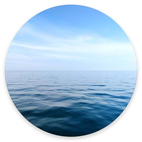 Round Mouse Pad Blue Ocean, Personalized Premium-Textured Custom Mouse Mat Design, Washable Mousepad Non-Slip Rubber Base Computer Mouse Pads for Wireless Mouse 7.9×7.9×0.12 inches - color: Blue Ocean