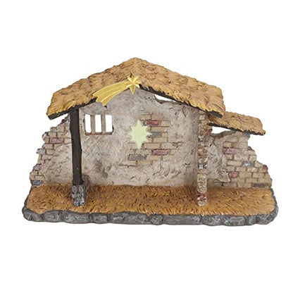 Nativity Scene, Christmas Manger Shed Statue Resin Material Multi Purpose for Gifts