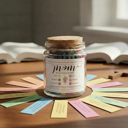 Bible Verse Jar for Mom – 92 Faith Scriptures - color: Bible For Mom
