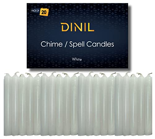 Dinil White Spell Candles, 4 Inch Mini Chime Candles, Set of 20 - color: White, size: 20 Pack