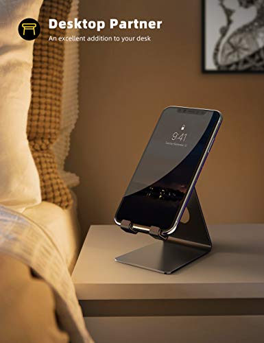 Lamicall Cell Phone Stand, Phone Dock: Cradle, Holder, Stand for Office Desk - Black - color: Black