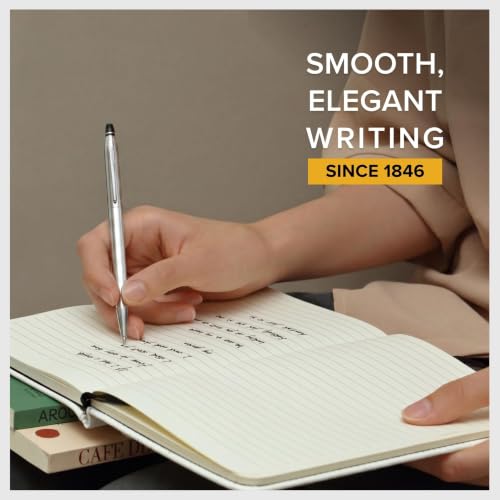 Cross Click Chrome & Black Selectip Rollerball Pen, Medium Point, Black Ink - color: Silver