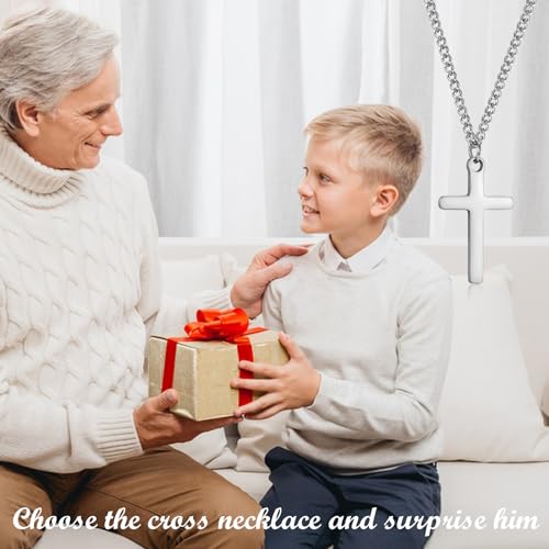 Cross Necklace for Boys Kids Christian Catholic Religious Gifts - color: Cross Necklace for Boys