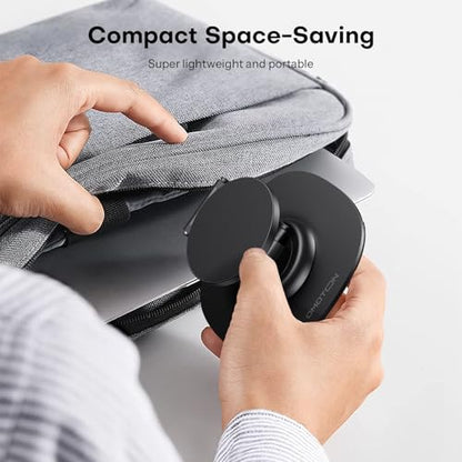 OMOTON MS04 [360° Rotating] Adjustable Magnetic Phone Stand for Desk, Black - color: Black