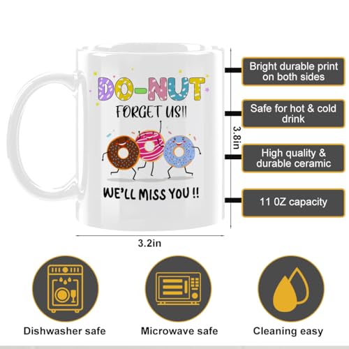 Funny Farewell Mug, Goodbye Gifts for Coworkers Friends Boss Leader - color: Do-Nut