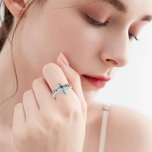 AOBOCO Cross Ring with Mustard Seed 925 Sterling Silver With God All Things Are Possible Band Rings, Size 4-13 - color: Silver