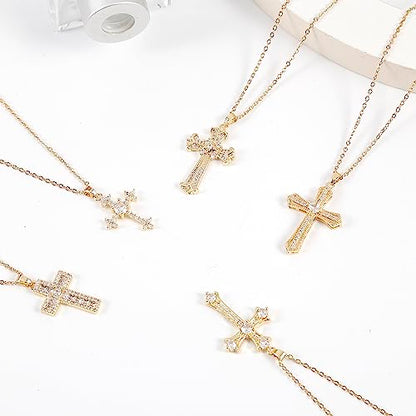Cross Pendant Necklace for Women Jewelry Gold Cross Necklaces for Women Cross Necklace Minimalist Trendy Jewelry Valentines Day - style: CN19