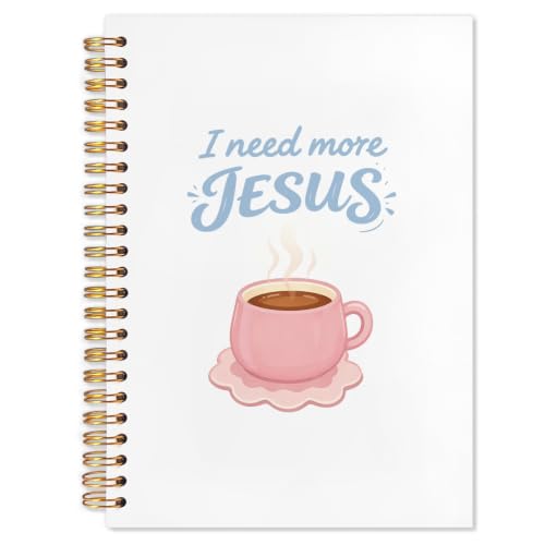 Christian Jesus Coffee Spiral Notebook 5.5x8.3 - color: White Christian Jesus Coffee