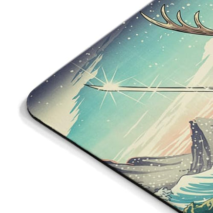 Mouse Pad Cat Samurai Illustration Japanese Funny Mouse Mat Base Rubber Non-Slip Mat Office Laptop Desk Original Gift Cats - color: Japanese