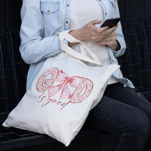 JINYO Christian Canvas Tote Bag, Bible Tote Bags for Women - color: Christian Tote Bag-1