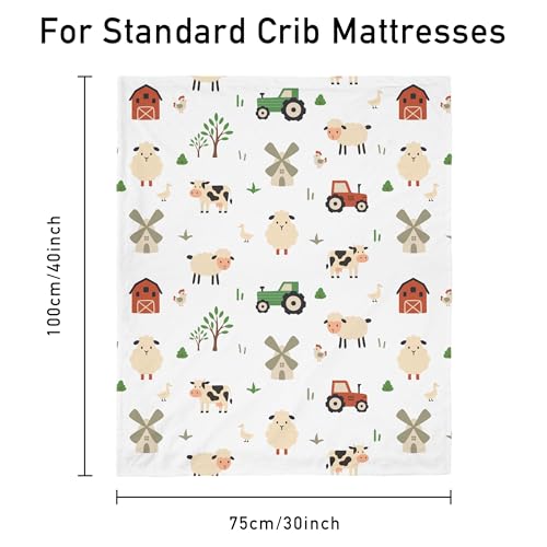 Fleece Baby Blankets for Girls & Boys, Infant Toddler Blanket - color: Chocolate Farm Animals