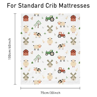Fleece Baby Blankets for Girls & Boys, Infant Toddler Blanket - color: Chocolate Farm Animals
