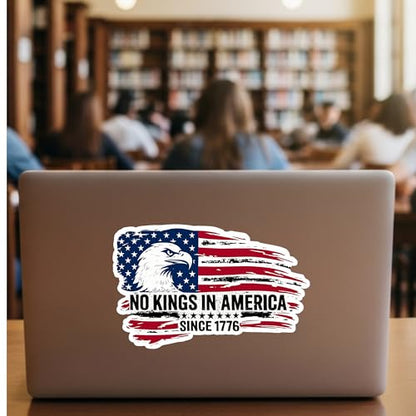 No Kings in America Patriotic Car Decal - color: No Kings America Since 1776