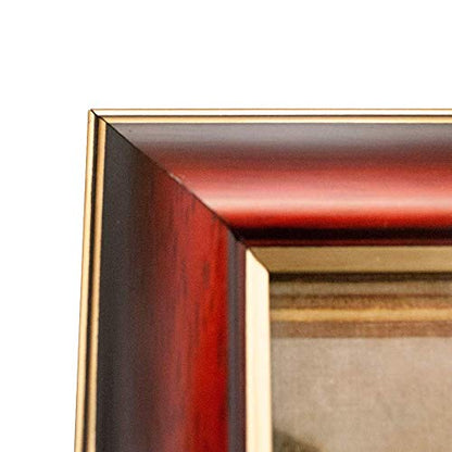 Holy Subject Framed Artwork | 12" x 10" Picture Frames | Beautiful Recreation of Italian Art | Golden and Bronze Highlights | Christian Home Artwork (Sacred Heart of Jesus (Dark and Detailed))