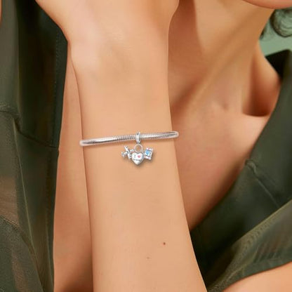 Sport Religious Charm 925 Sterling Silver Pendant,Jewelry Beads Gifts for Women Bracelet&Necklace - color: Travel Plane