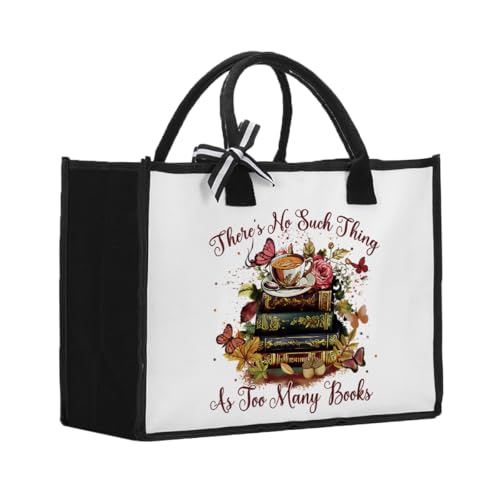 Book Tote Bag Christmas Librarian Bookish Gifts for Women Readers Book Lover - color: Books