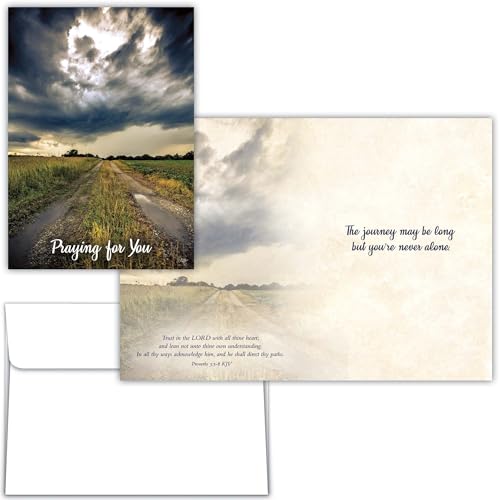 KJV Storm Landscape Praying for You Card, 1 Count - color: Embrace the Storm