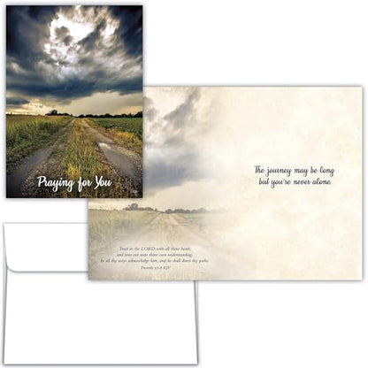 KJV Storm Landscape Praying for You Card, 1 Count - color: Embrace the Storm
