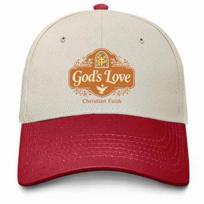 God's Love Bible Verse Christian Religious Graphic for Womens Trendy Washed Distressed Baseball Caps