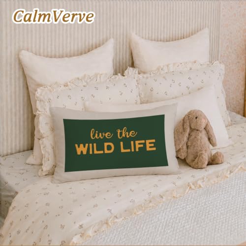 Boys Room Decor Live The Wild Life 12x20 Pillow Cover - color: Live the Wild Life