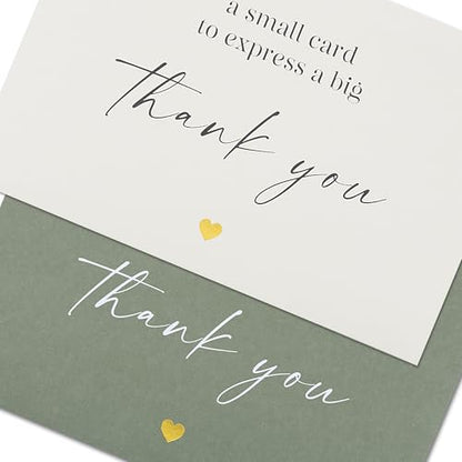ZICOTO Beautiful Thank You Cards Set of 30 With Envelopes and Stickers