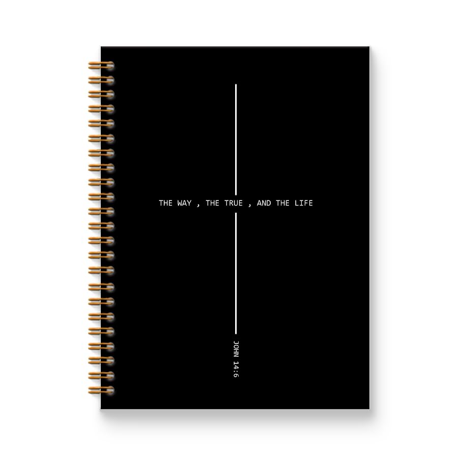 Christian Prayer Journal Gift for Women Men 5.5x8.3in - color: Black
