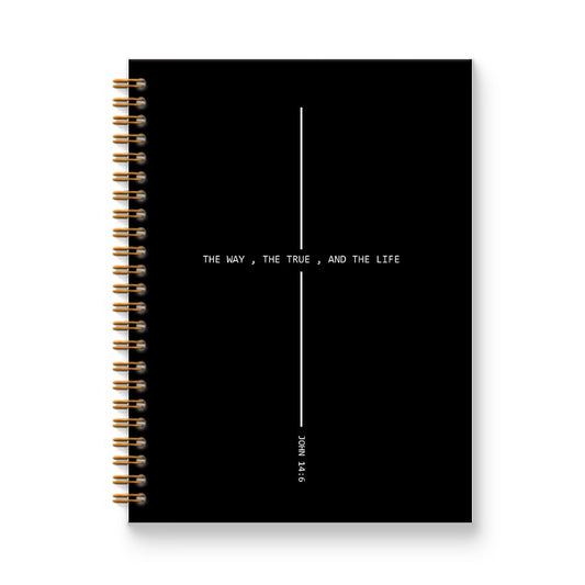 Christian Prayer Journal Gift for Women Men 5.5x8.3in - color: Black
