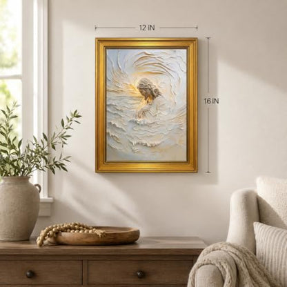 Christian Texture Jesus Canvas Wall Art Framed Neutral Artwork 16X12 Inch - color: Christian TextureJesus Canvas 26, size: 16"L x 12"W