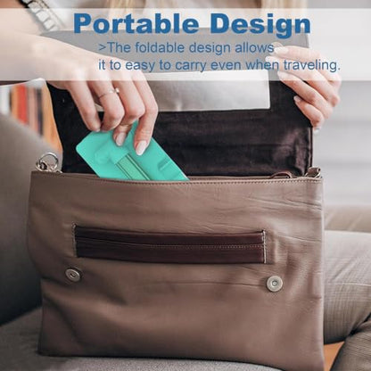 Cell Phone Stand,Adjustable Angle Height Phone Stand for Desk,Fully Foldable/Portable Phone Holder with Silicon Pad for iPhone 16/15/14/13/12/Smartphones,All Mobile Phones (Green) - color: Green