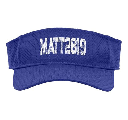 Favorite Bible Verse Matthew 28 19 Go Make Disciples Sport Sun Visor - color: Purple