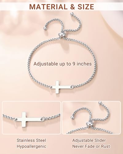 Cross Bracelet Baptism Confirmation Gifts for Girls Women - style: Baptism