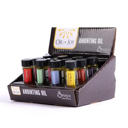Anointing Oil for Prayers Full Assortment (Pack of 12) Frankincense/Myrrh, Rose of Sharon, Lily of the Valley, Myrrh, Spikenard, Pomegranate, Frankincense, Cassia, Cedar of Lebanon, Hyssop, and 2 Unscented Anointing Oils