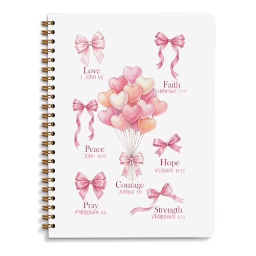 Bible Journal for Women, Christian Prayer Journal Gifts for Teen Girls - color: Coquette Christian Art