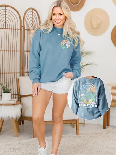 Christian Sweatshirts for Women Jesus Faith Pullover Long Sleeve - color: C-light Blue, size: Medium