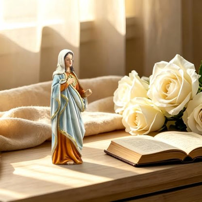 Sacred Heart Virgin Mary Resin Statue Religious Catholic Decorative Gift - color: Mary-2