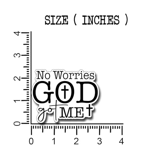(3Pcs) No Worries God Got Me Sticker Christian Inspirational Decals Decorate Books Laptop Phone Water Bottles Kindles Tumbler Waterproof Vinyl Stickers 2,4 x 3 Inch - color: No Worries God Got Me
