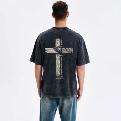 The Lord is My Shepherd Psalm 23 Samurai Lamb Anime Christian Faith T-Shirt - color: Black, size: X-Large