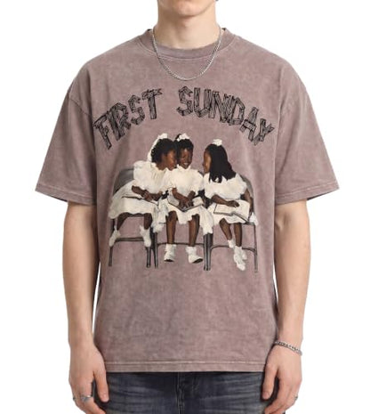 Christian T-Shirts for Men, Y2K Graphic Tees Shirt Unisex - color: Khaki, size: X-Large